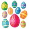 Beistle Club Pack of 240 Colorful Easter Egg Cutout Holiday Decorations 12"